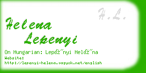 helena lepenyi business card